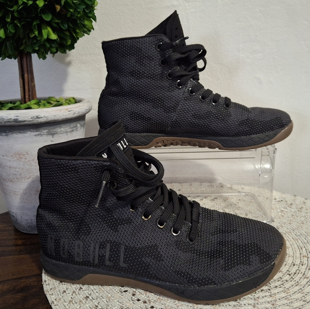 NOBULL Black Unisex Camo High-Top Sneakers Size  M5.5/W7.